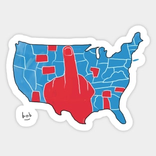 America Divided Map Finger Sticker
